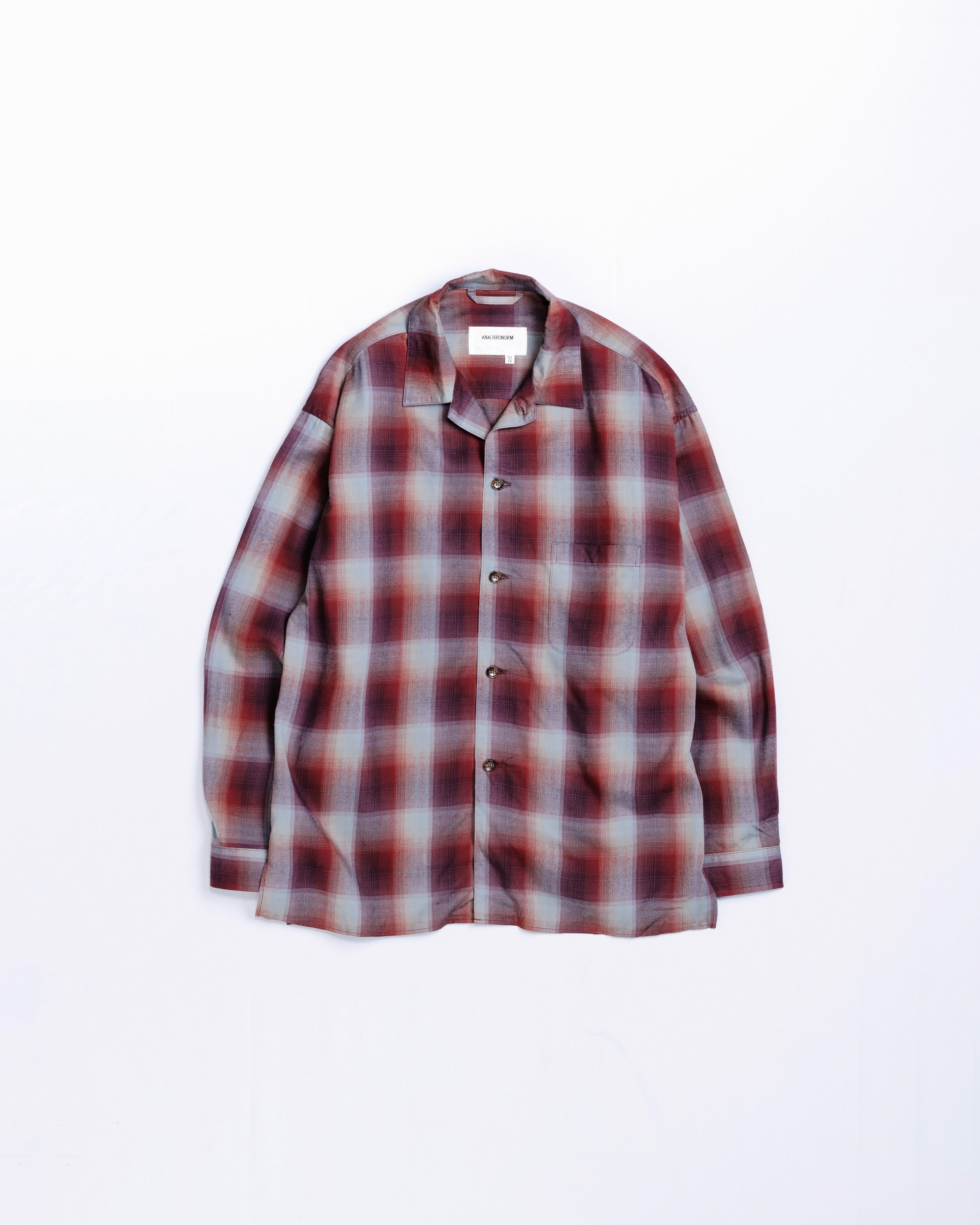 RELUX OPEN COLOR CHECK SHIRTS RED CHECK