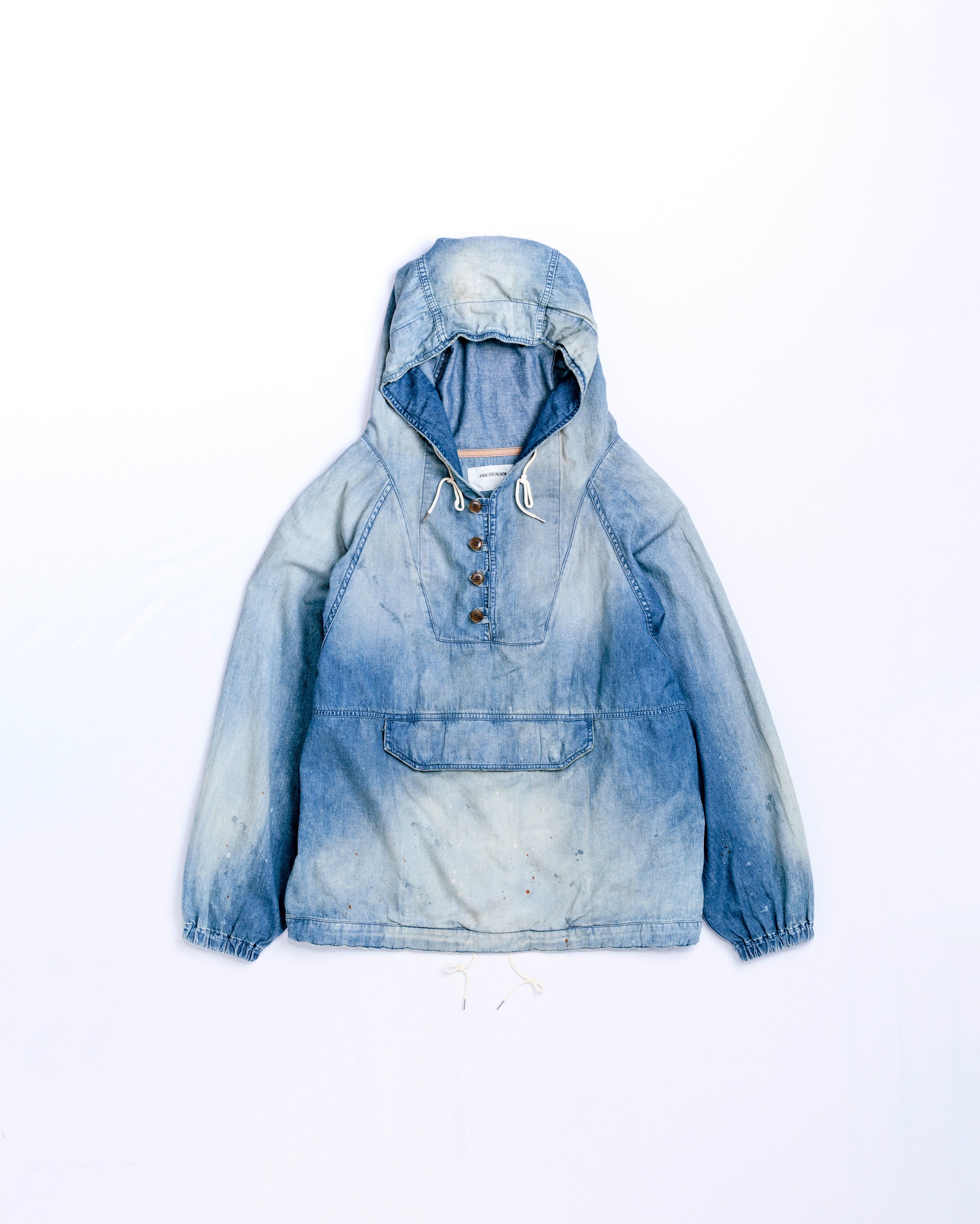 AGING UTILITY DENIM ANORAK PULLOVER INDIGO