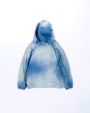 AGING UTILITY DENIM ANORAK PULLOVER INDIGO