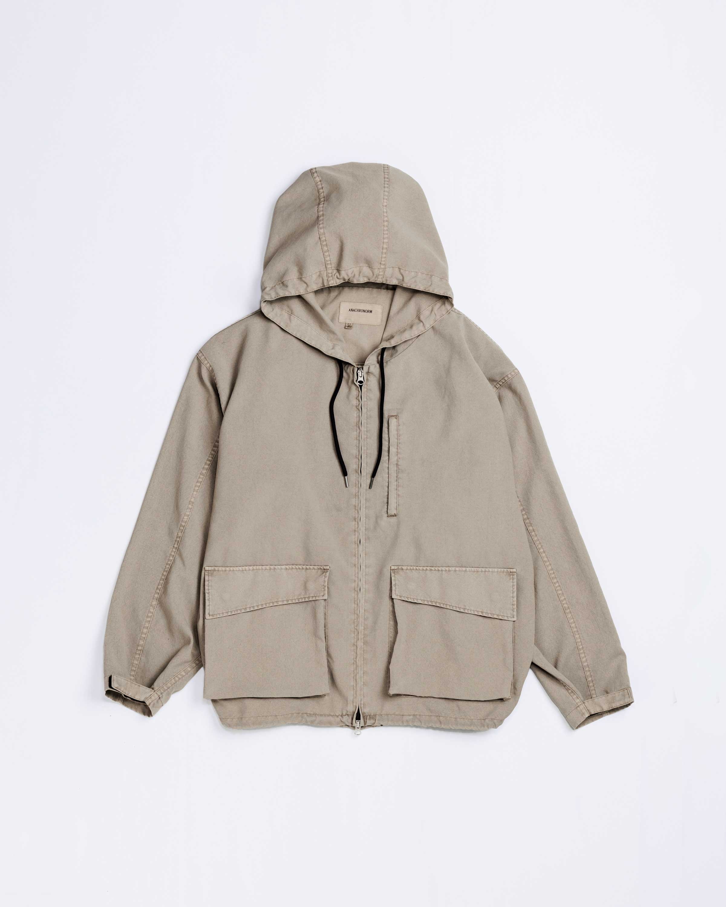 POLYESTER LIGHTWEIGHT JACKET GRAY BEIGE