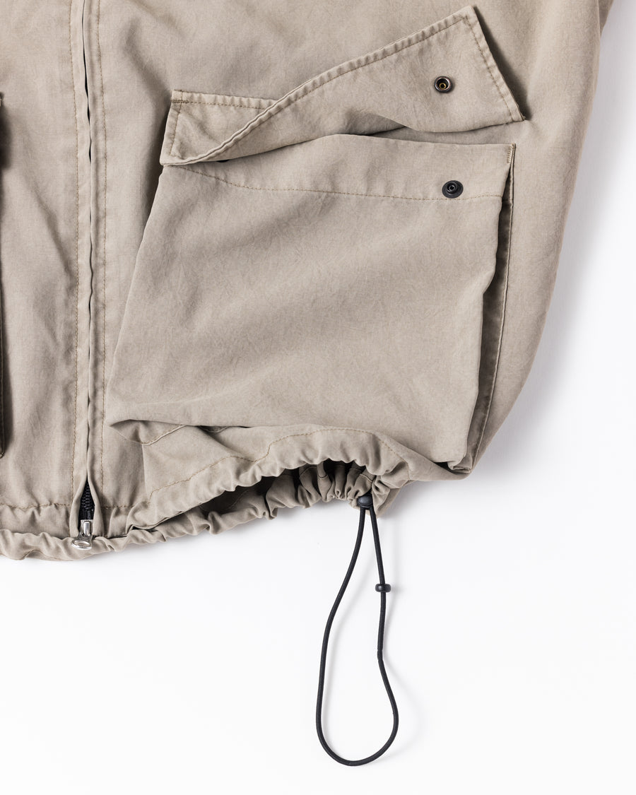 POLYESTER LIGHTWEIGHT JACKET GRAY BEIGE