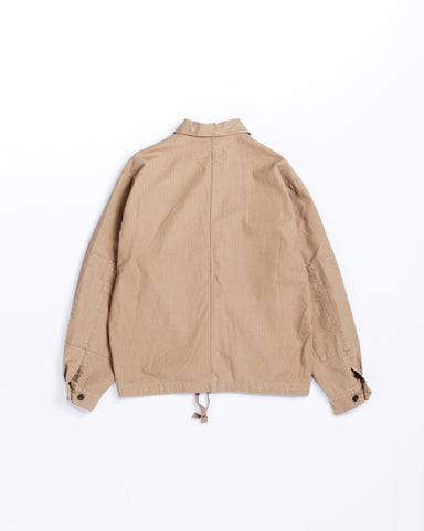 HERRINGBONE MILITARY SHIRTS JACKET KHAKI