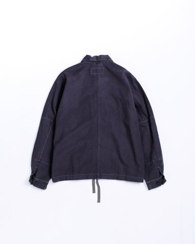 HERRINGBONE MILITARY SHIRTS JACKET CHARCOAL