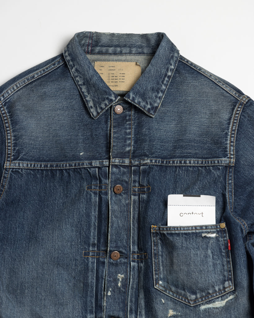 CONTEXT-005 FRONT TUCK DENIM JACKET <  5 colors >