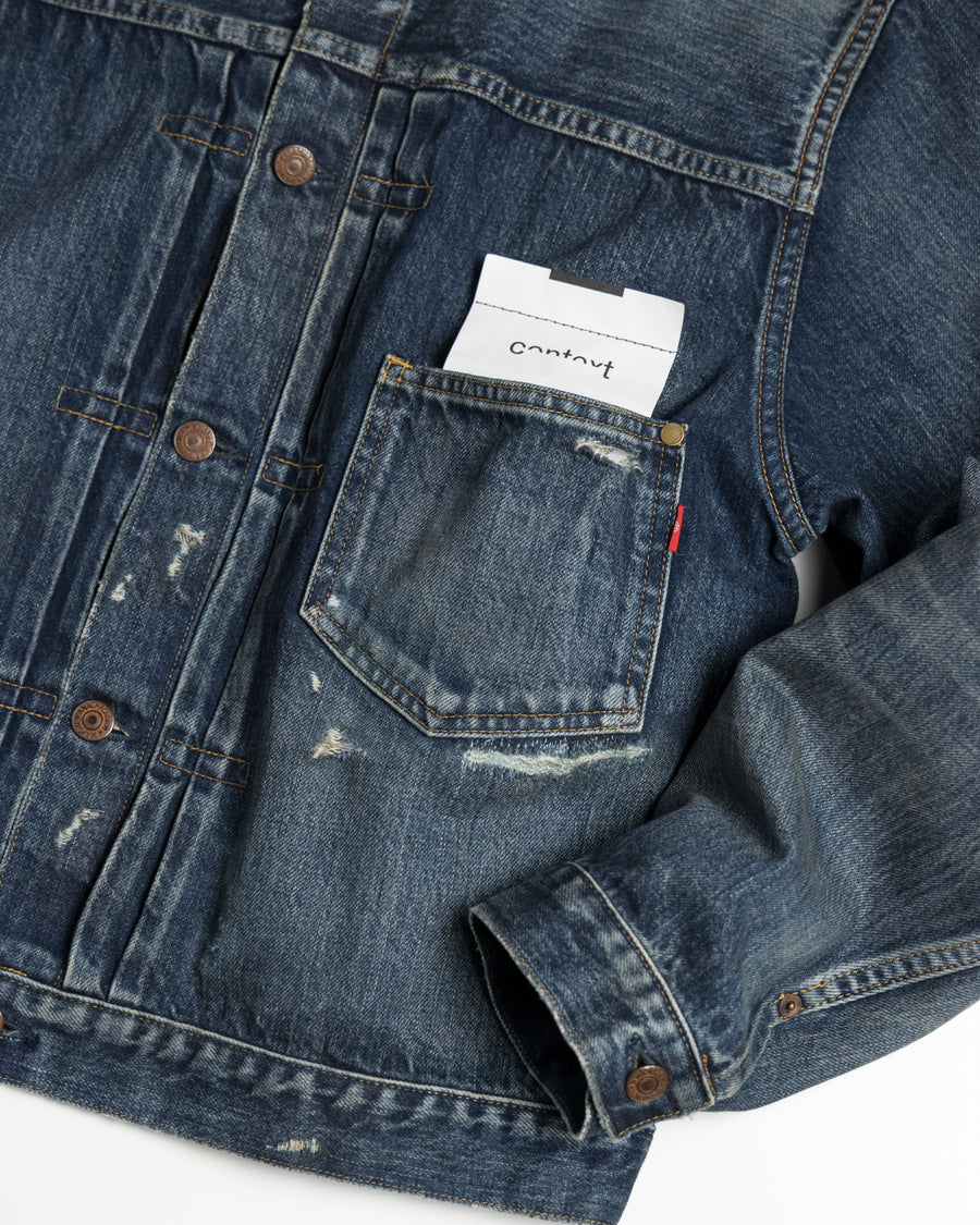 FRONT TUCK DENIM REMAKED JACKET INDIGO (26REMAKE) – ANACHRONORM