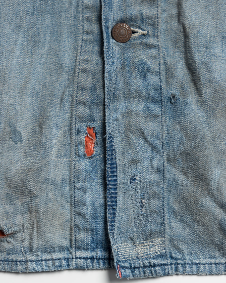 ANJ001 SMU REMAKED LIGHT oz DENIM COVERALL INDIGO
