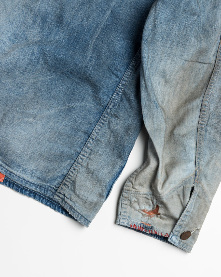 ANJ001 SMU REMAKED LIGHT oz DENIM COVERALL INDIGO