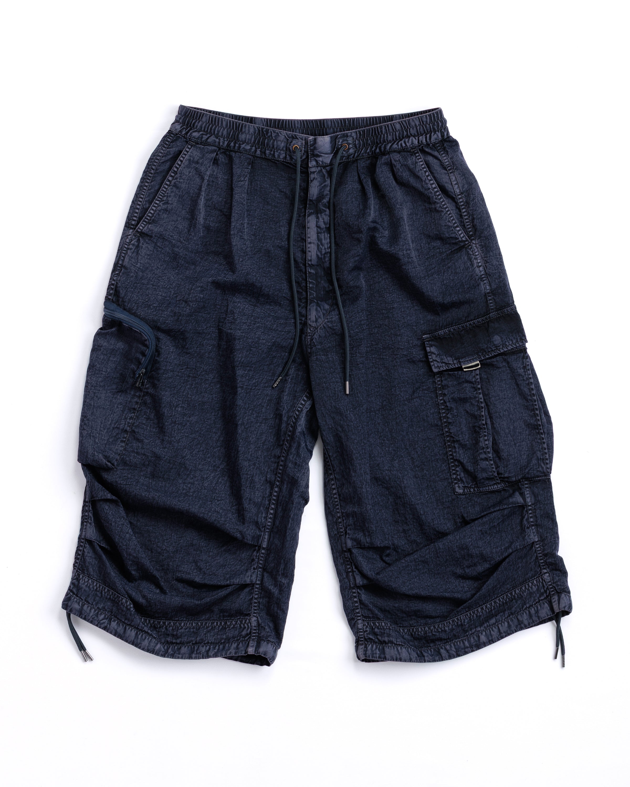 SHADED NYLON 3/4 CARGO EASY PANTS DARK NAVY