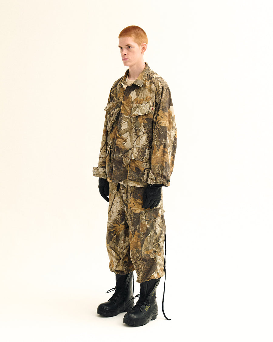 リップストップオリジナルリアルツリー生地を使用したファティーグジャケット