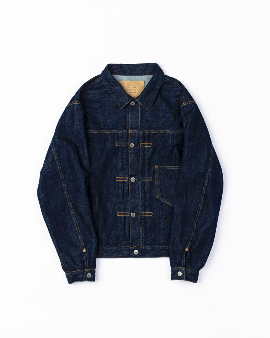 FRONT TUCK DENIM JACKET INDIGO(ONE WASH) – ANACHRONORM