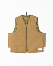 画像をギャラリービューアに読み込む, AN258 REVERSIBLE QUILTED VEST KHAKI
