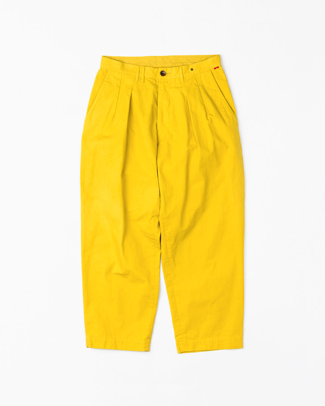 NM-TR04 STANDARD TUCK WIDE TROUSERS YELLOW