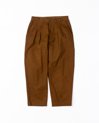 NM-TR04 标准抽褶阔腿裤 棕色