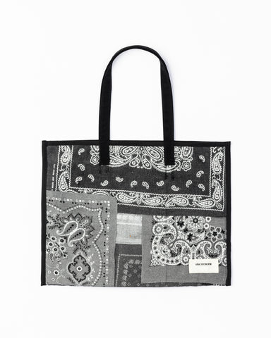 ANCS-002 REVERSIBLE CAMP STEADY TOTE BAG BLACK × MONOTONE
