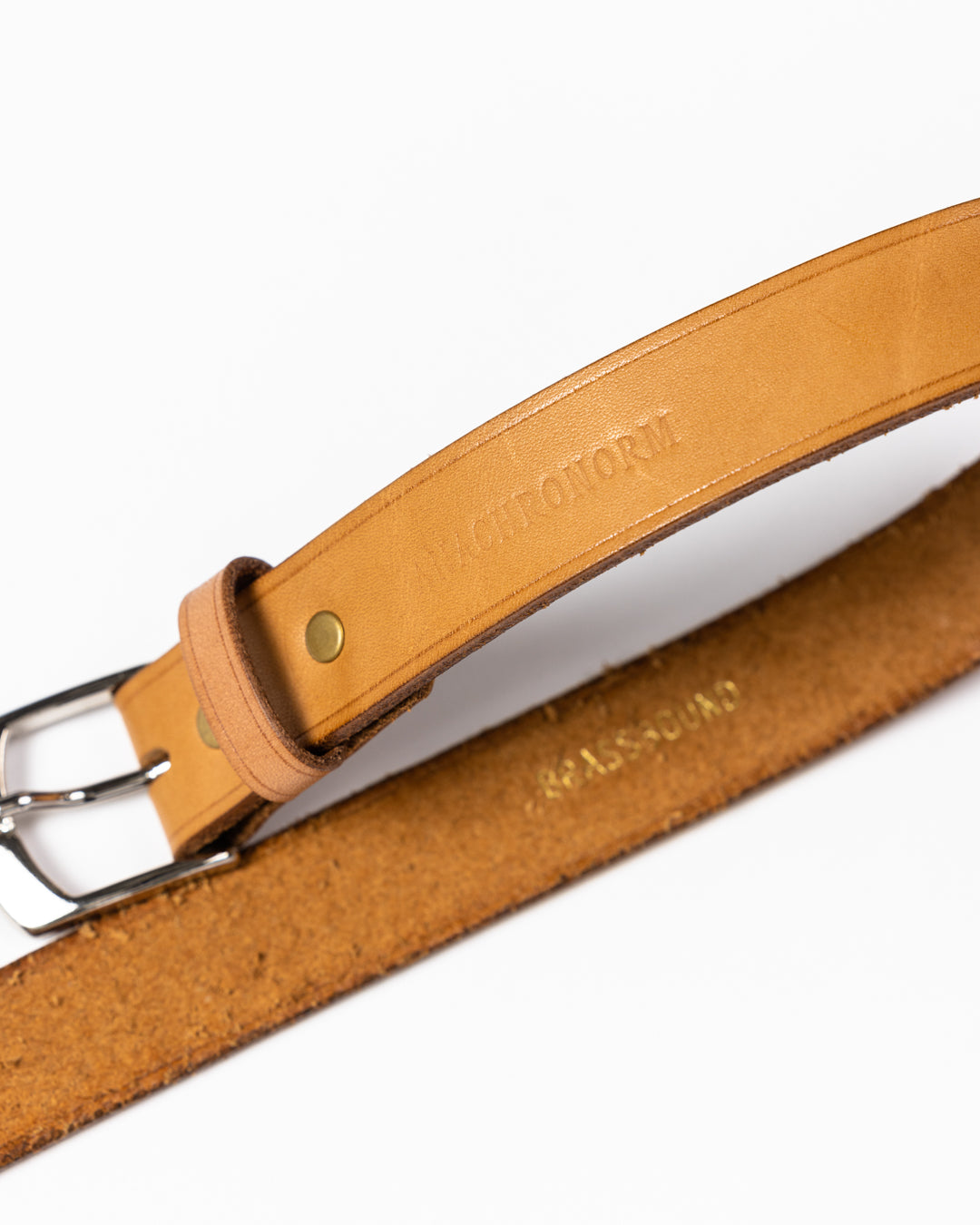 ANBB039 PINBUCKLE RING LEATHER BELT NATURAL – ANACHRONORM