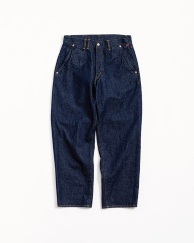AN221 80's WIDE TAPERED JEANS INDIGO（ONE WASH）