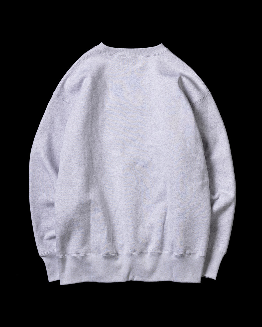 AN300 GLITCH EMBROIDERY SWEAT WHITE GRAY