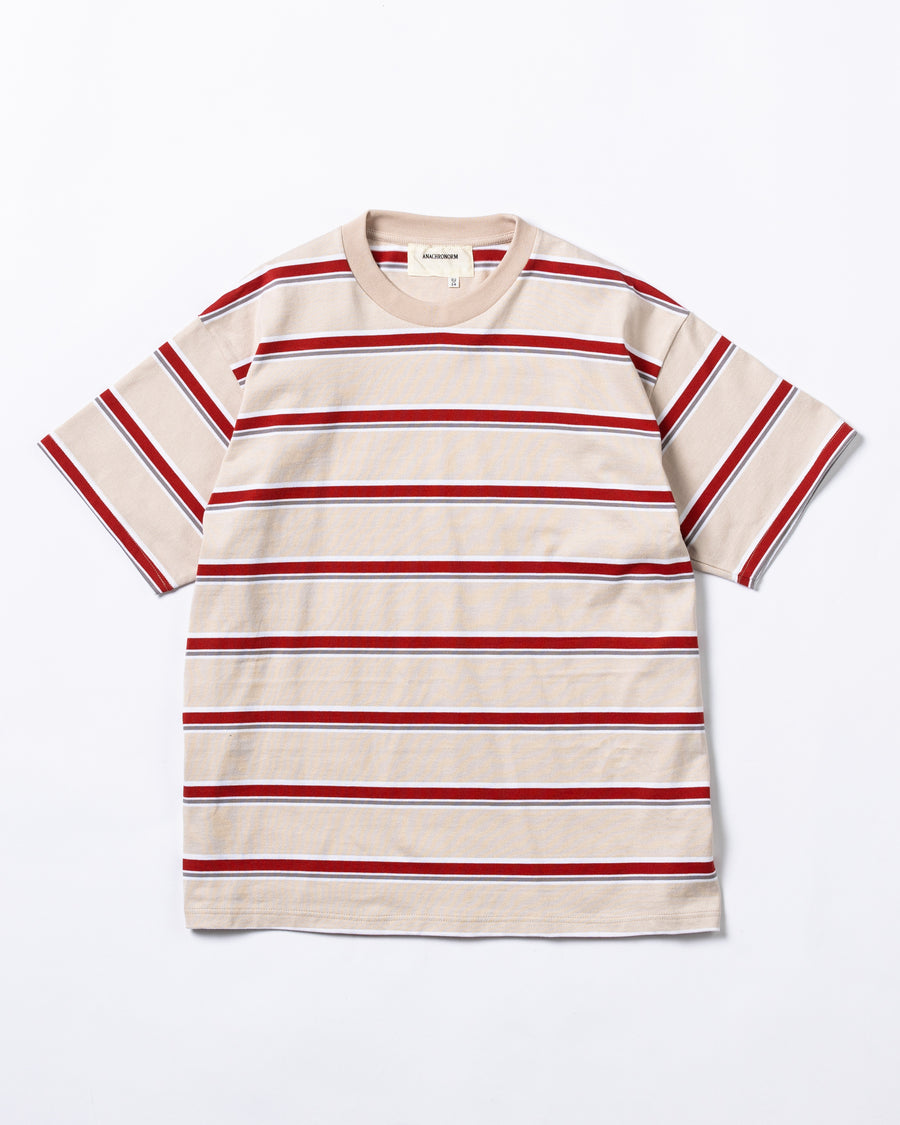 AN295 90's MULTIBORDER S/S T-S BEIGE