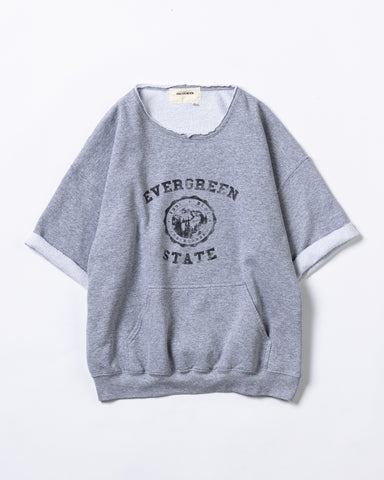 AN285 COLLEGE CUT-OFF S/S SWEAT GRAY