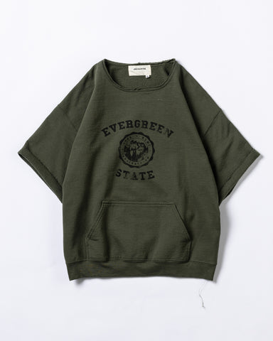 AN285 COLLEGE CUT-OFF S/S SWEAT OLIVE