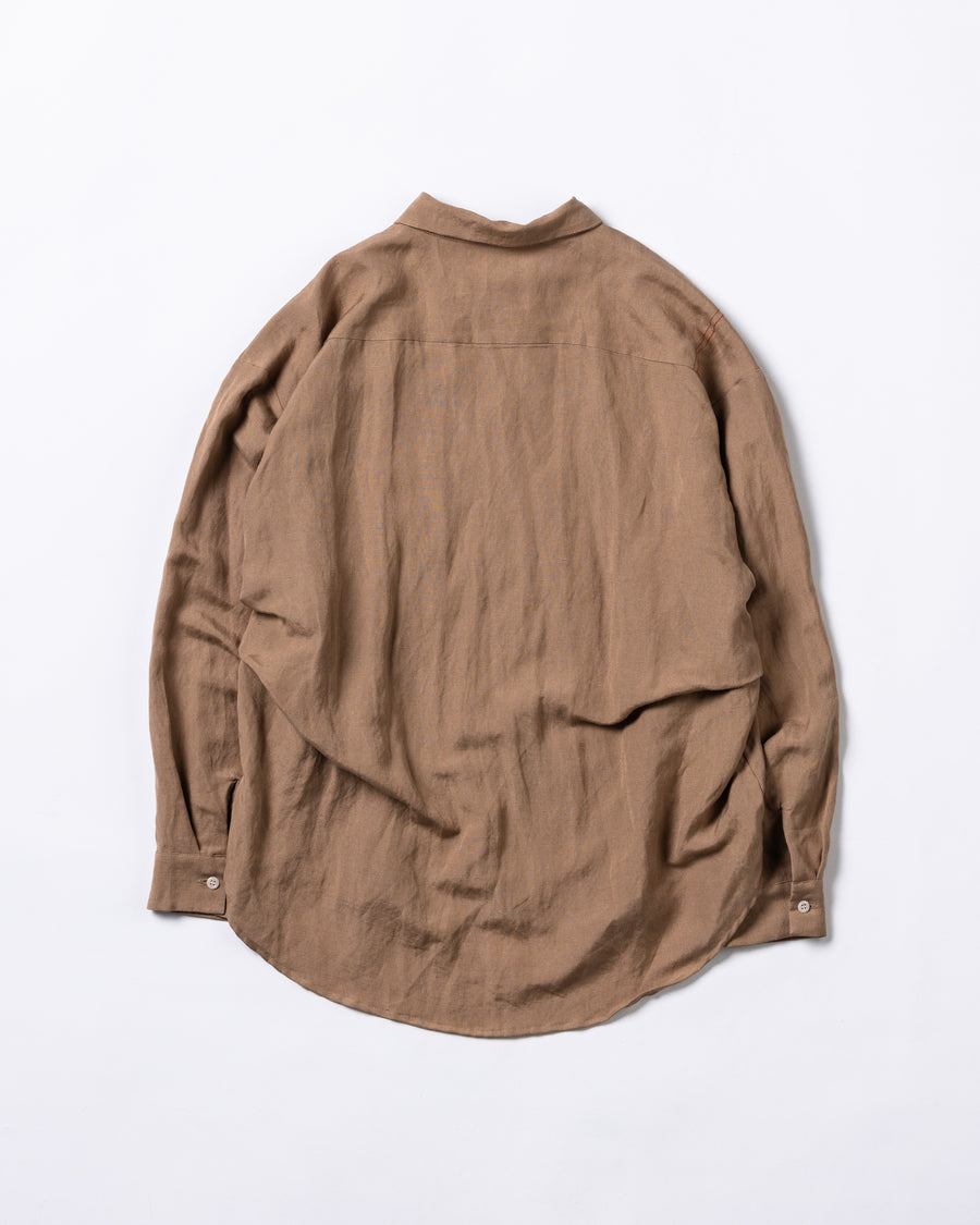 AN282 RAYON ReSIZE LONG SHIRTS BEIGE