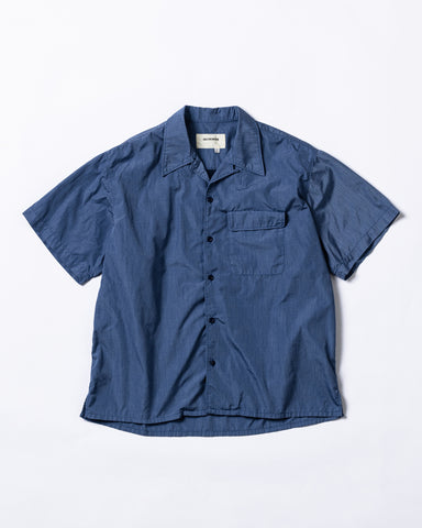 AN288 VENTILATED S/S OPEN COLLER SHIRTS BLUE
