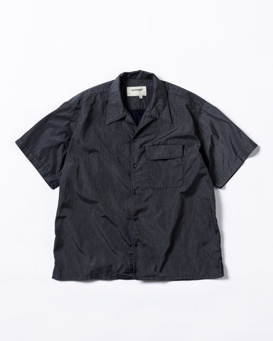 AN288 VENTILATED S/S OPEN COLLER SHIRTS BLACK