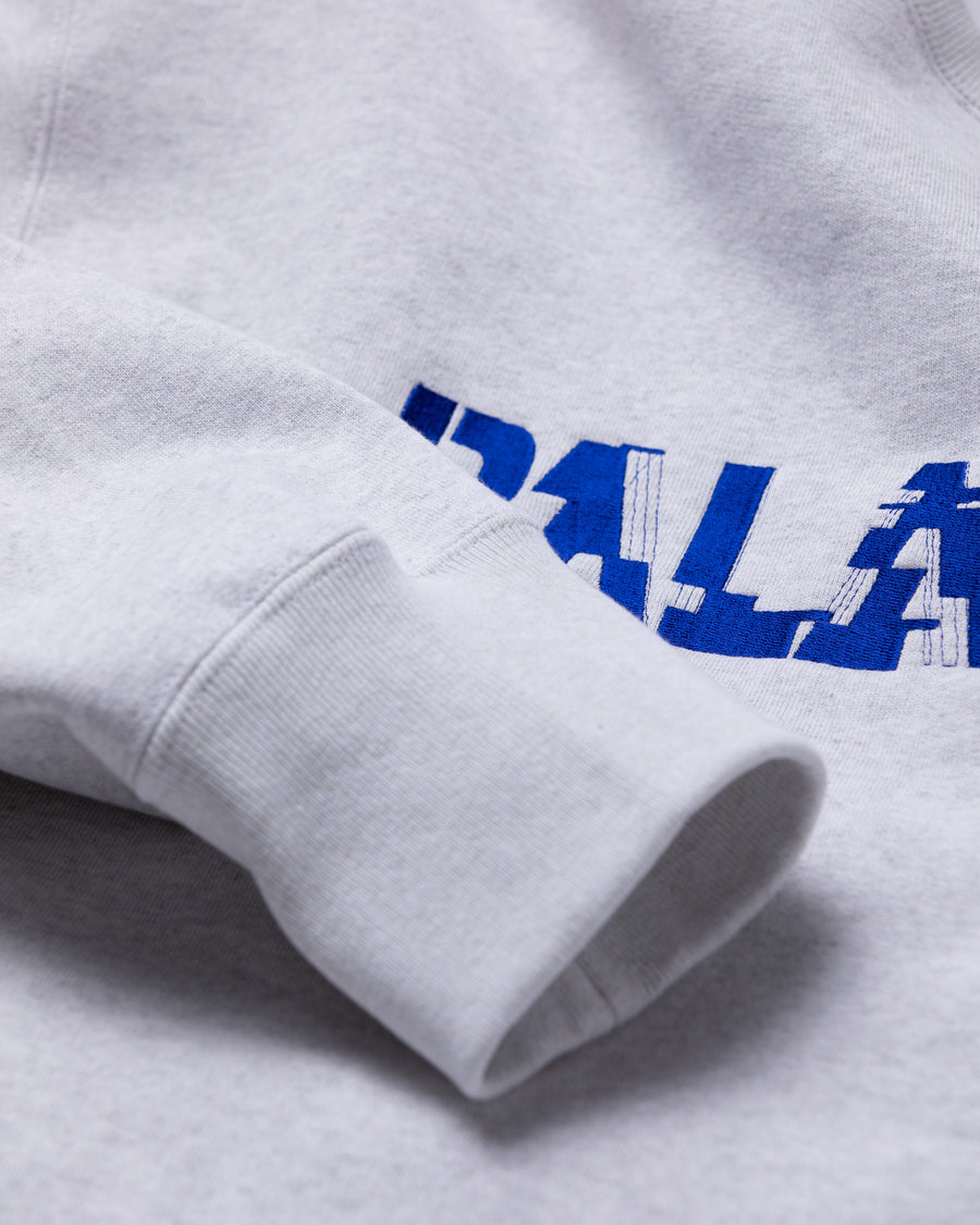 AN300 GLITCH EMBROIDERY SWEAT WHITE GRAY
