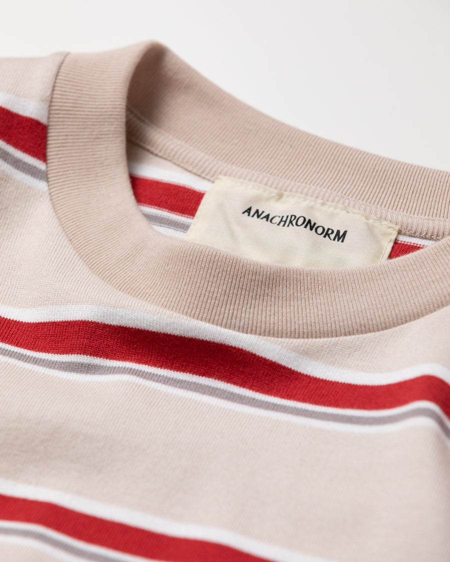 AN295 90's MULTIBORDER S/S T-S BEIGE