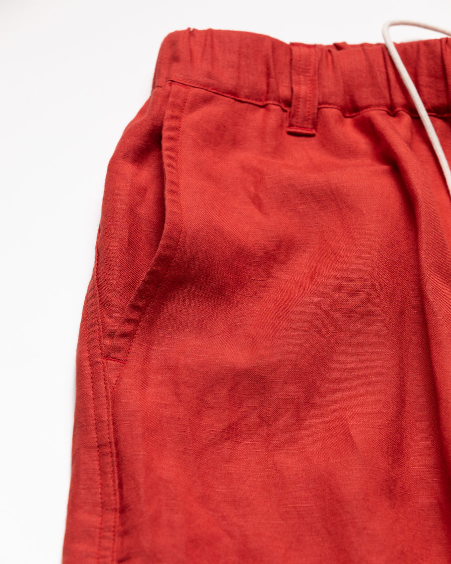 AN283 RAYON HEM TUCK EASY PANTS ORANGE