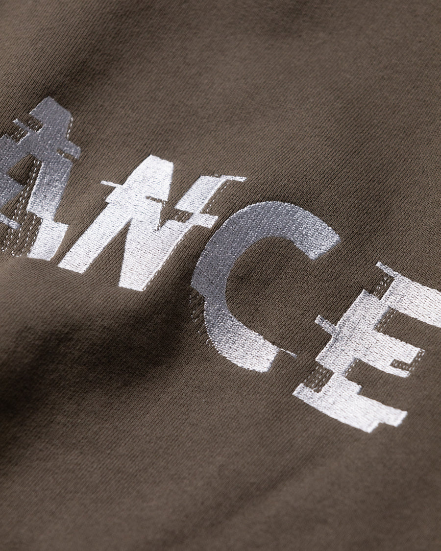 AN300 GLITCH EMBROIDERY SWEAT KHAKI