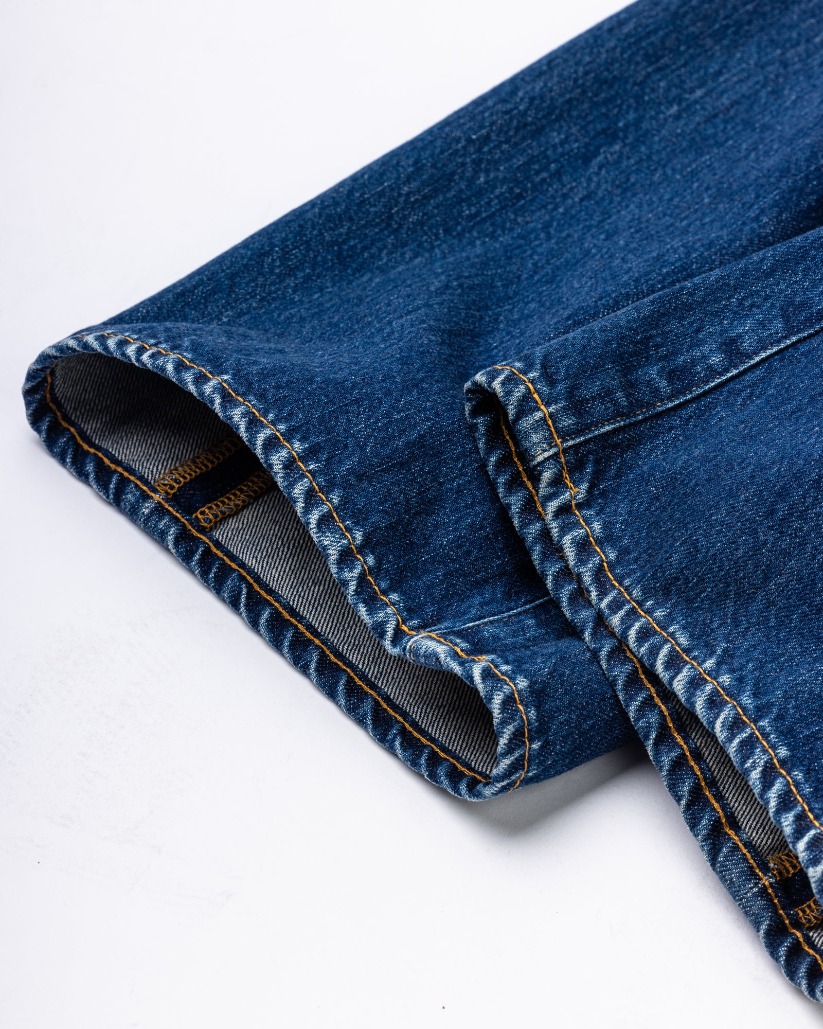 CONTEXT-002-1Y DRAPING STRAIGHT 5P PANTS INDIGO(ONE YEAR WASH