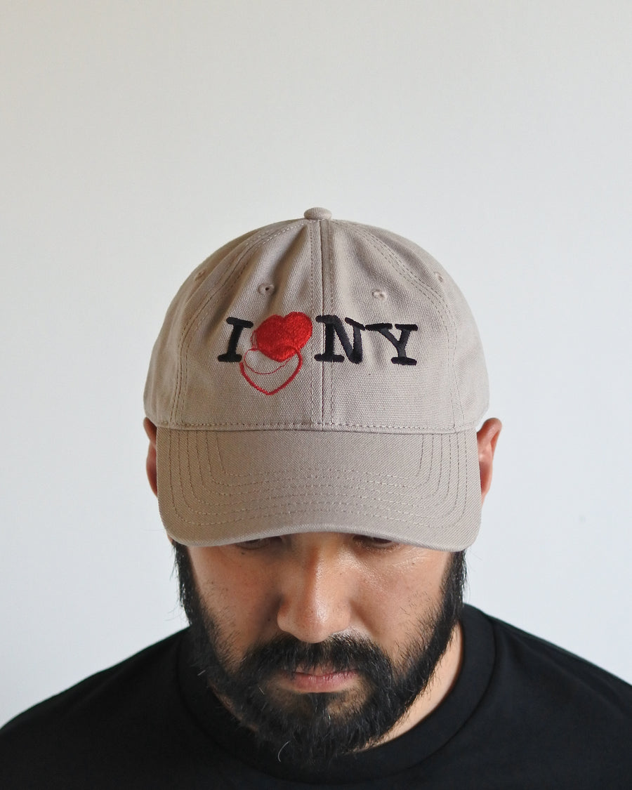 ICON THREADS GLITCH EMBROIDERY CAP BEIGE