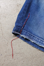 画像をギャラリービューアに読み込む, AN225-R AGING DENIM TUCK SHORTS DK.INDIGO
