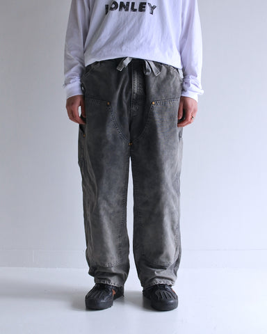 AN329 SULFUR DYED DUCK PAINTER EASY PANTS GRAY BLACK