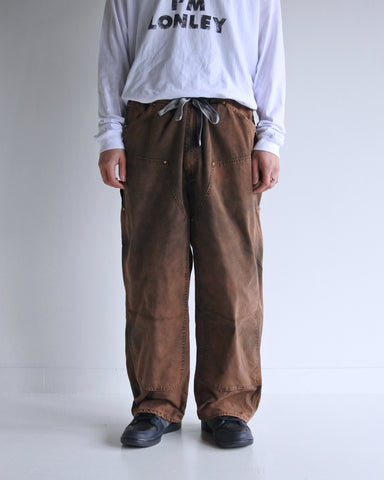 AN329 SULFUR DYED DUCK PAINTER EASY PANTS BROWN BLACK