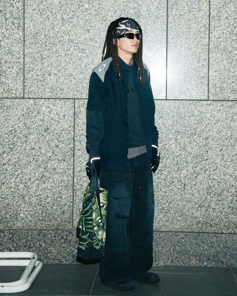 FIFTH ＋ ANACHRONORM  Ripped Double Knee Pants BLACK