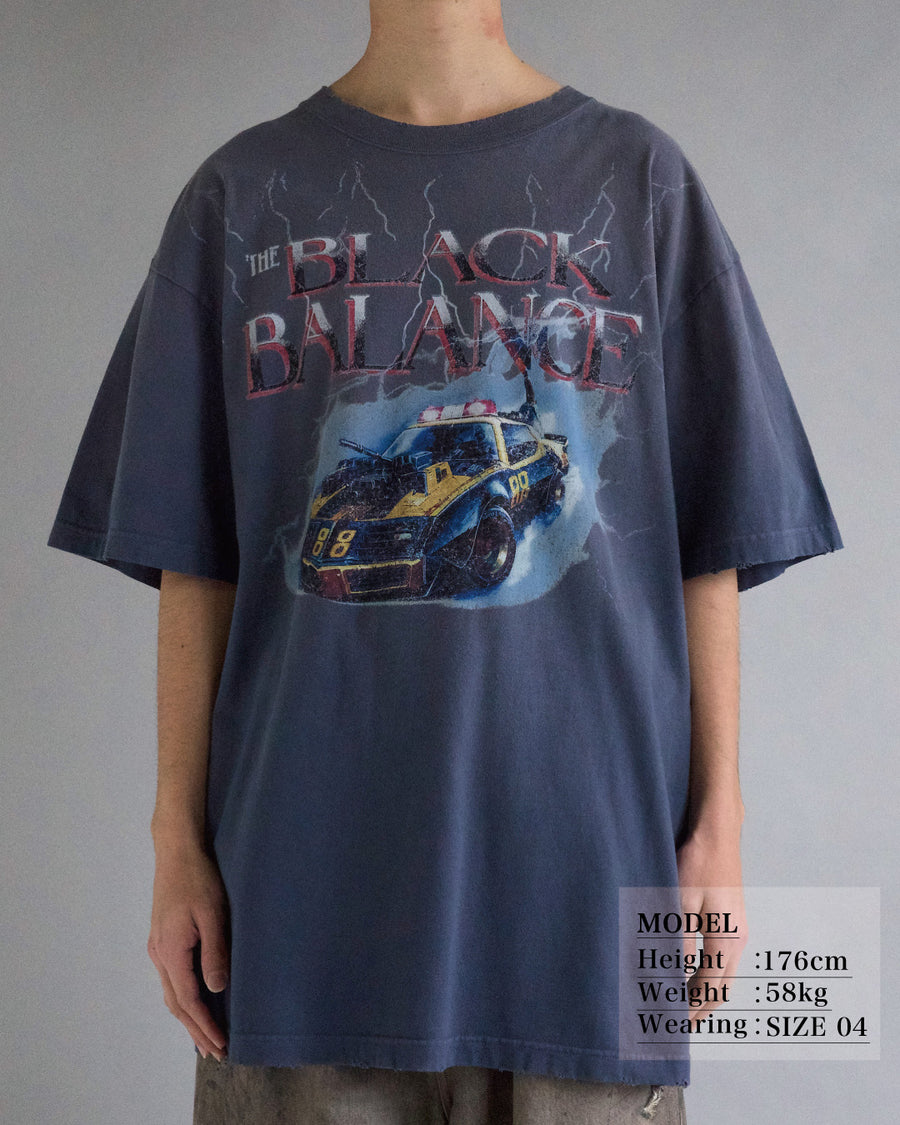 ANACHRONORM ダイド カスタムカー グラフィックTシャツ ダスティネイビー | 5.6oz天竺 アメリカンカルチャーモチーフ 特殊染色 変色加工 一点一点