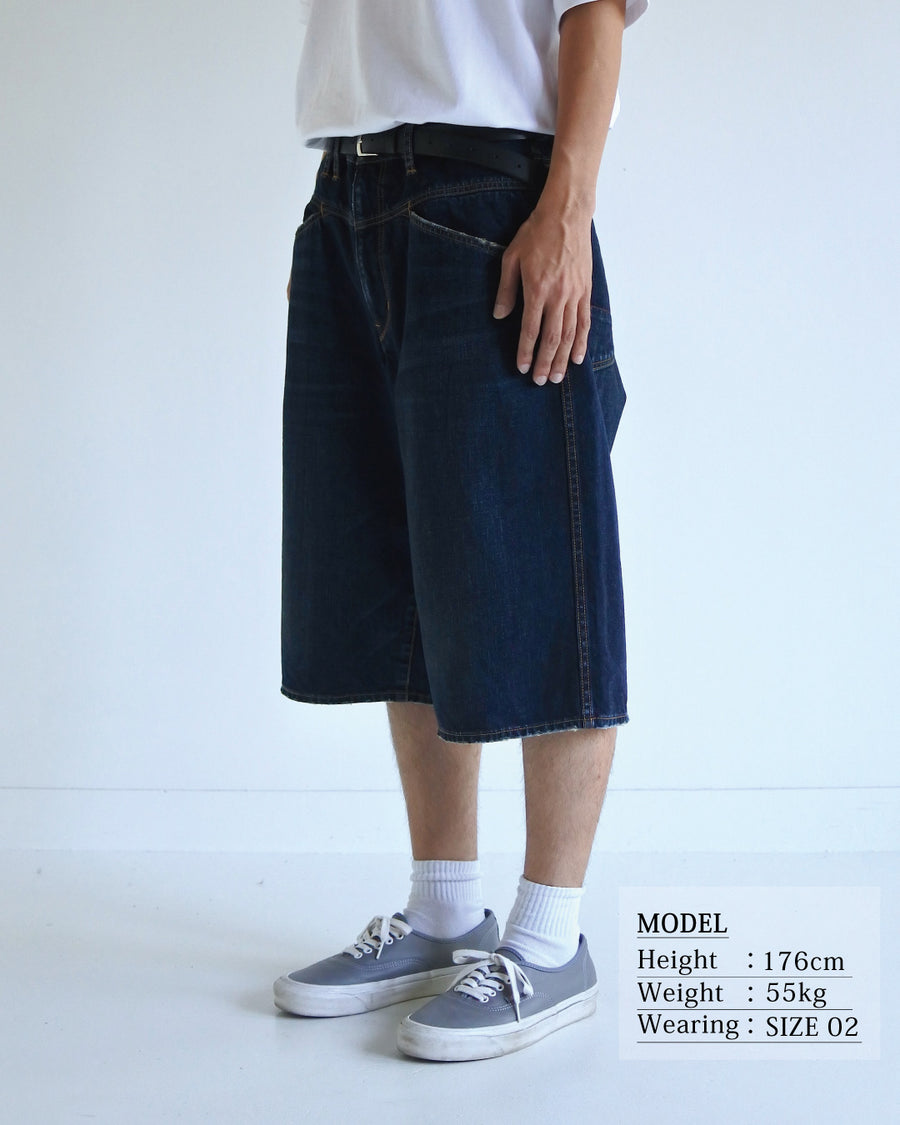 FRONT YORK DENIM SHORTS INDIGO – ANACHRONORM FRONT YORK DENIM SHORTS INDIGO – ANACHRONORM