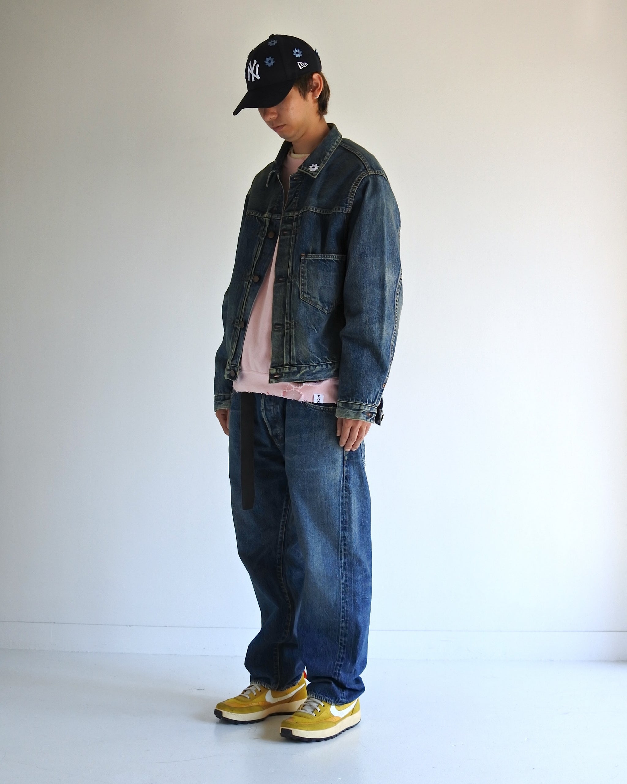 AN20TH-011 AN×NIC HAND PRINT FLOWER DENIM JACKET INDIGO