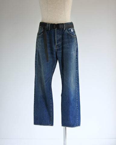 AN20TH-012 AN×NIC HAND PRINT FLOWER DENIM PANTS INDIGO(AGING)