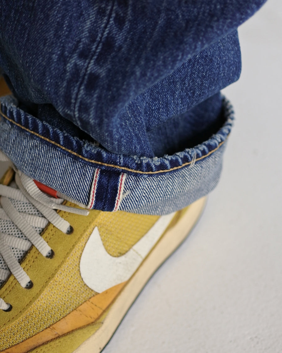 AN20TH-012 AN×NIC HAND PRINT FLOWER DENIM PANTS INDIGO(AGING)