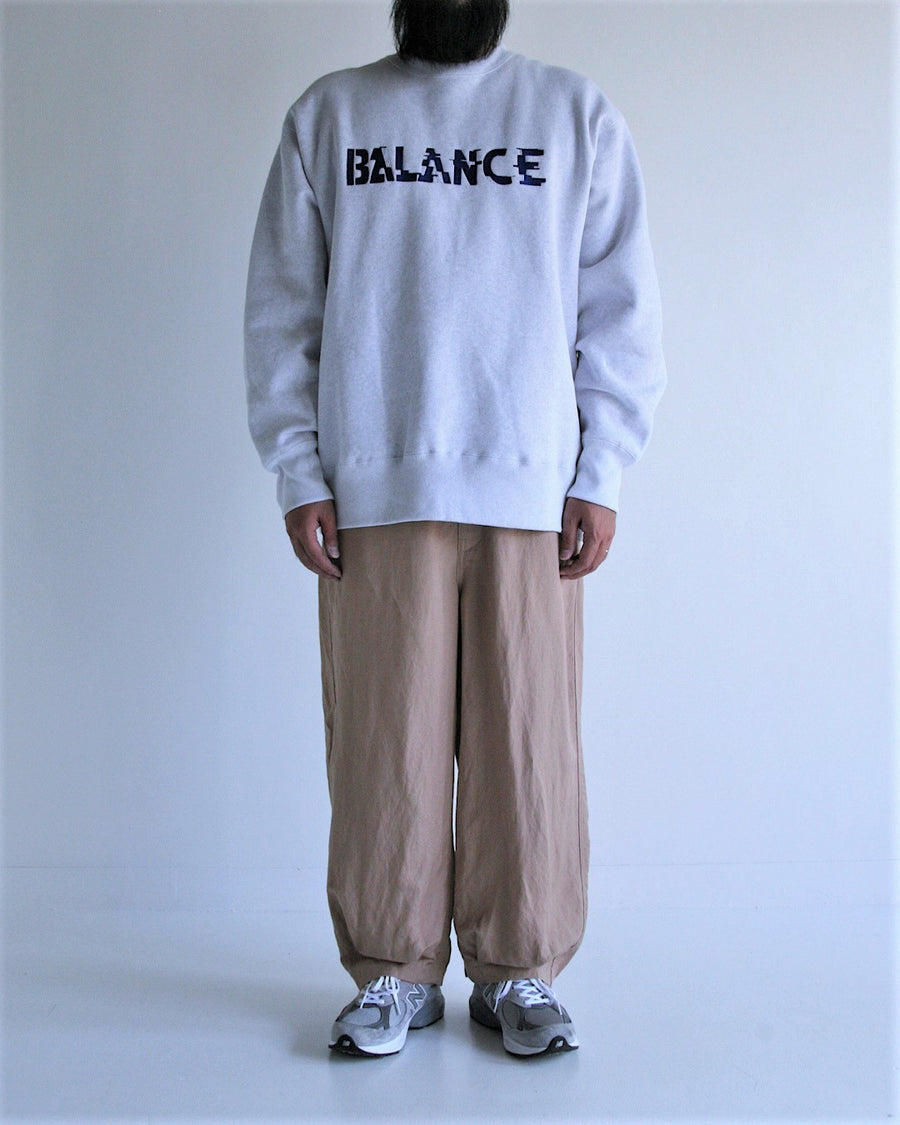 AN300 GLITCH EMBROIDERY SWEAT WHITE GRAY