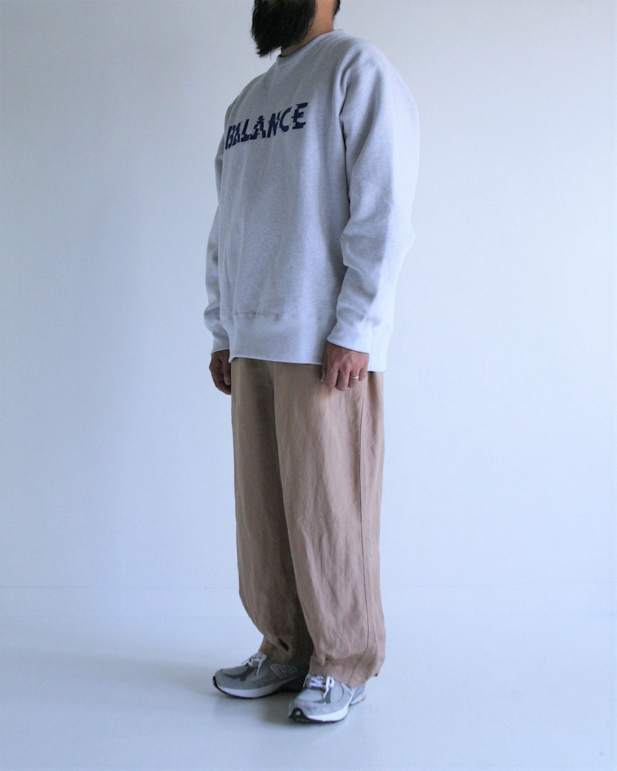 AN300 GLITCH EMBROIDERY SWEAT WHITE GRAY