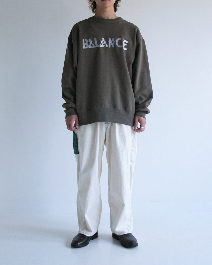 AN300 GLITCH EMBROIDERY SWEAT KHAKI
