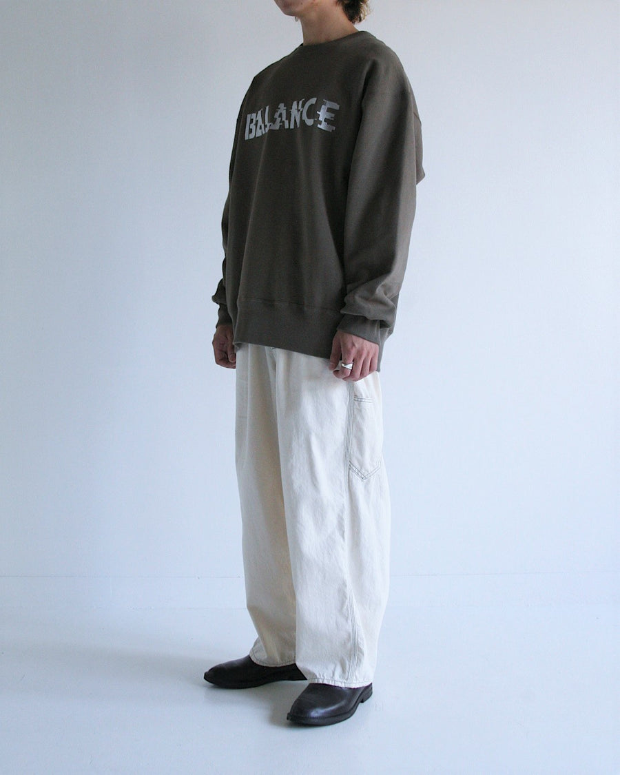 AN300 GLITCH EMBROIDERY SWEAT KHAKI