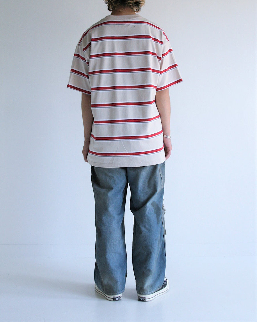 AN295 90's MULTIBORDER S/S T-S BEIGE