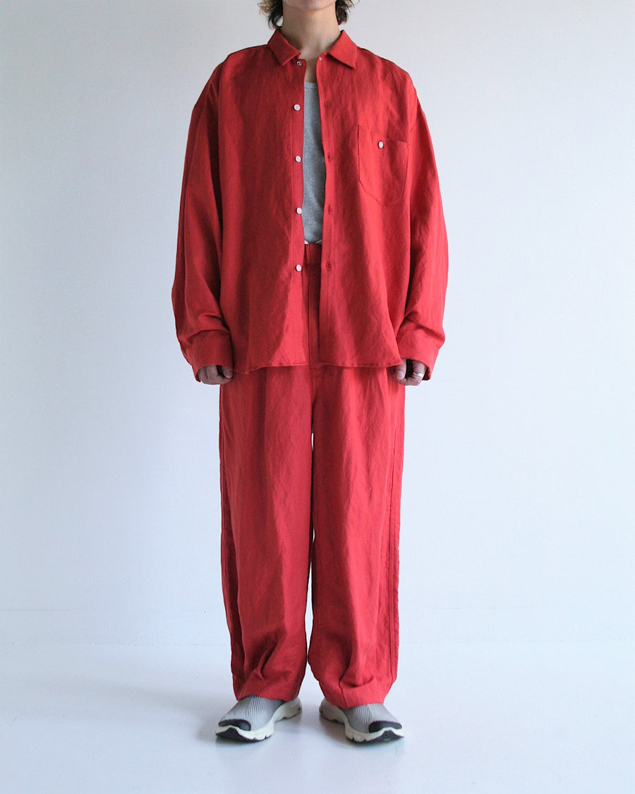 AN282 RAYON ReSIZE LONG SHIRTS ORANGE