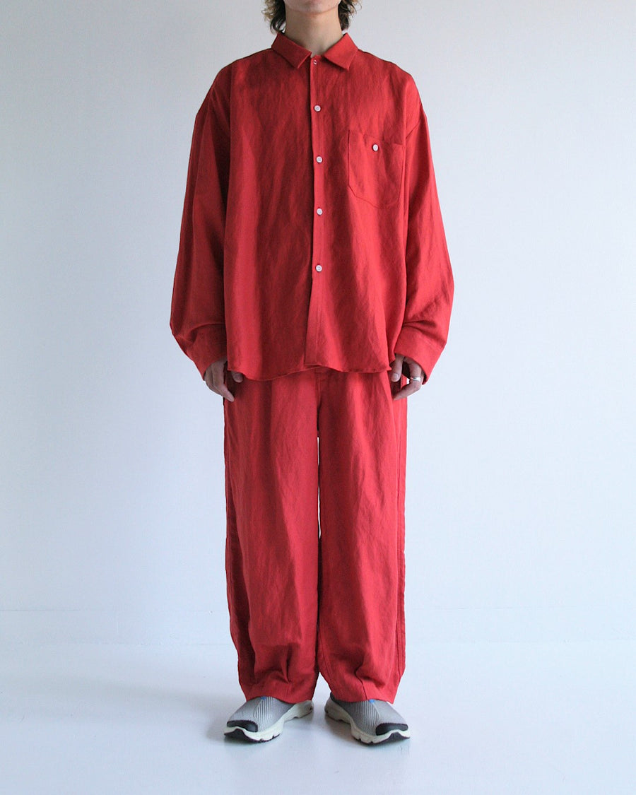 AN282 RAYON ReSIZE LONG SHIRTS ORANGE