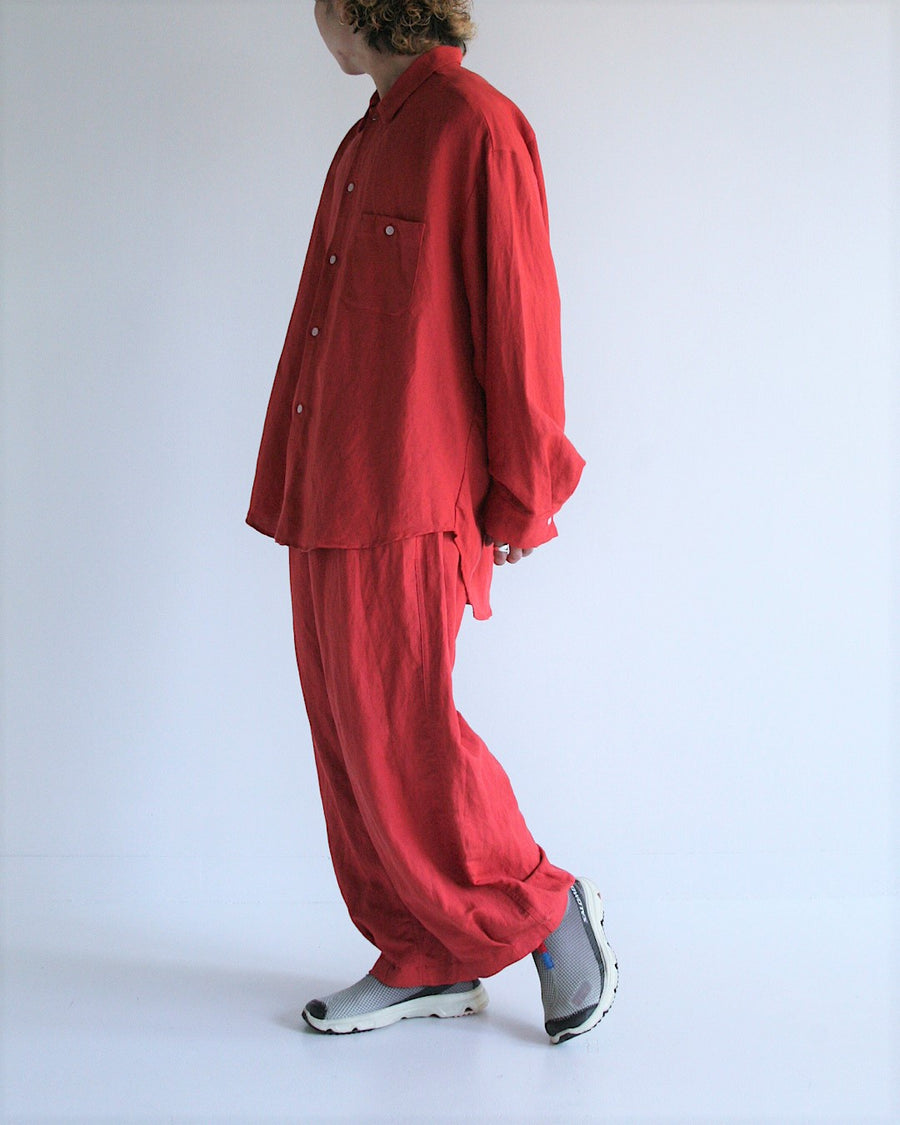 AN282 RAYON ReSIZE LONG SHIRTS ORANGE